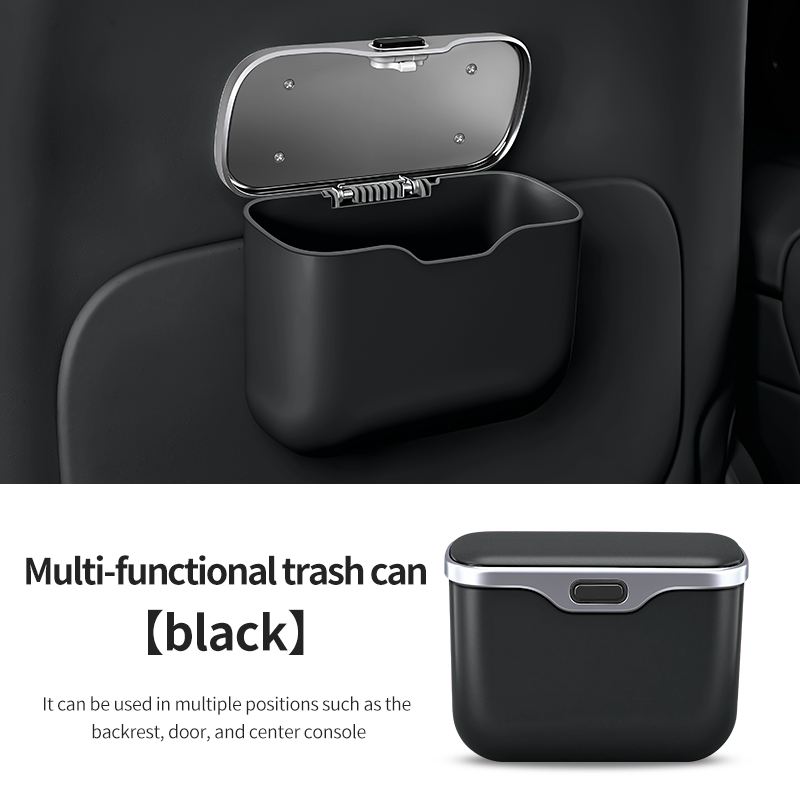 Waterproof Car Trash Can With Lid - Samochodowy kosz na śmieci z kreatywną