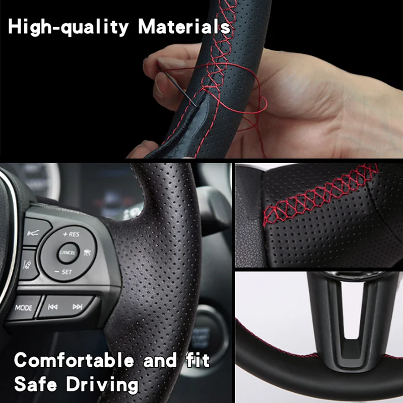 Dla Alfa Romeo Giulia Stelvio  – Car Steering Wheel Cover Anti Slip Breathable recenzja i cena