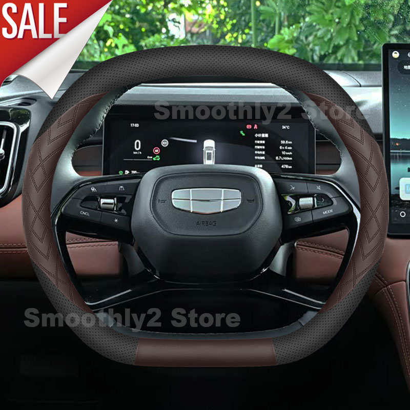 Skórzana osłona na kierownicę  – Car Steering Wheel Cover Anti Slip Breathable recenzja i cena