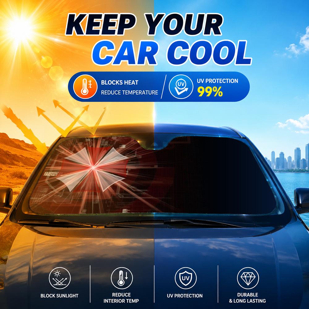 Parasolka przeciwsłoneczna do  – Car Sunshade Windshield Umbrella Foldable recenzja i cena